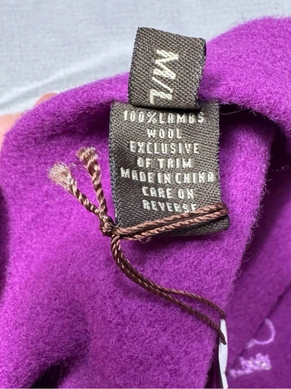 NWT Coach 100% Lambs Wool Purple Beret - Picture 5 of 7